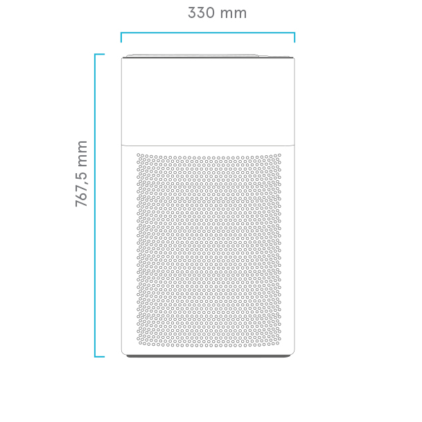 dimensiones purificador de aire horizon ha 700