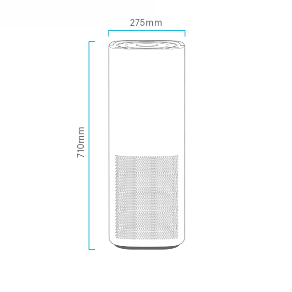 dimensiones purificador de aire horizon ha 500