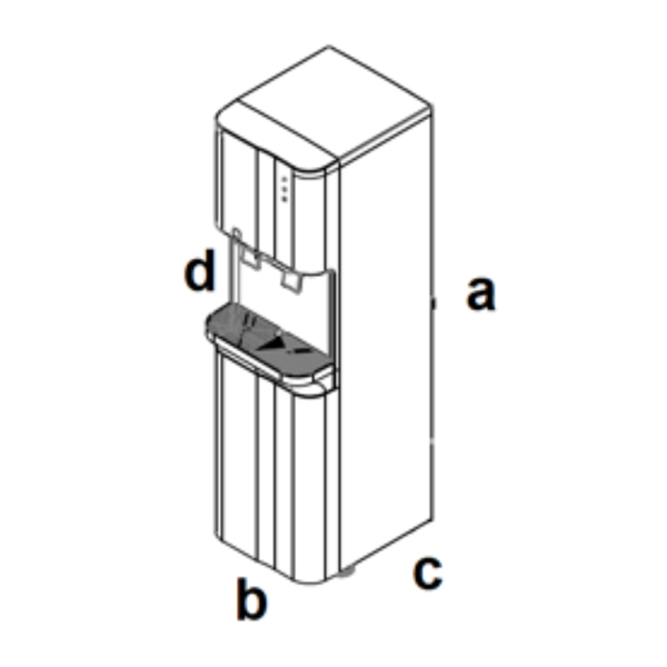 Dimensiones Fuente de agua FC 4300